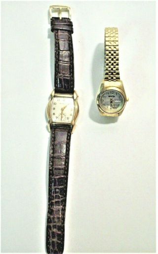 2 Vintage Ben Russ Quartz Watch Needs Batteries