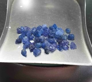 9.  0ct Rare Color Never Seen Before Neon Cobalt Blue Spinel Crystals Specimen