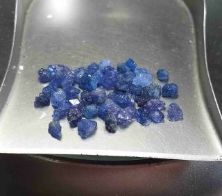 9.  0ct Rare Color NEVER SEEN BEFORE Neon Cobalt Blue Spinel Crystals Specimen 2