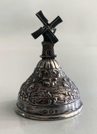 Antique Dutch.  833 Silver Bell C.  1837 Holland 2 3/4 " Vtg Schoonhoven