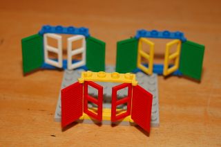 Lego 3 Window 1x4x3 W/ Shutter & Window Pane Assorted Colors