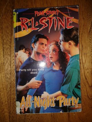 R.  L.  Stine Fear Street " All - Night Party " Paperback 1997 " Rare "