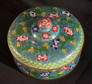 Antique Chinese Cloisonné Lidded Box