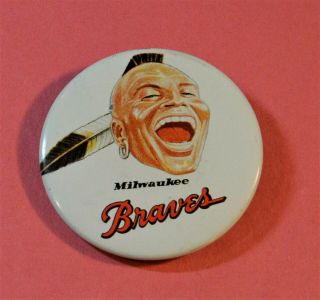Rare Vintage Milwaukee Braves 1950s - 60s Pin Memorabilia