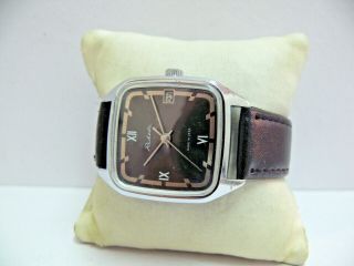 Vintage USSR Men ' s Wristwatch RAKETA 19 Jew,  Date SERVICED 1970 ' s No Reserved 2