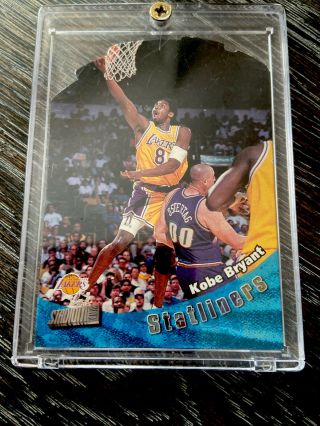 1998 - 99 Stadium Club Kobe Bryant Statliners Rare Die Cut Insert Card S17 Lakers