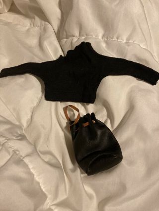 Vintage 1964 Tressy American Character Hootenanny Black Shirt And Purse Bag