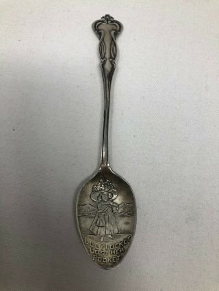 Paye Baker Sterling Silver Souvenir Spoon Lucy Locket Lost Her Pocket