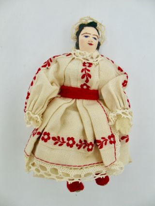 Vintage Small Cloth Doll From Yugoslavia