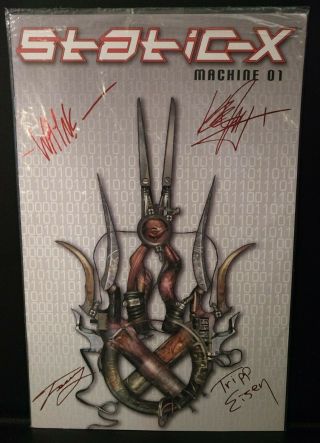 Very Rare Static - X Machine 01 Comic Red Foil Printed Signed Autograph