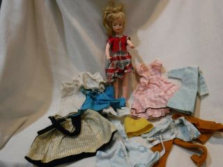Vintage 1963 Eegee 12 " Shelley Doll With Growing Hair,  Clothes,
