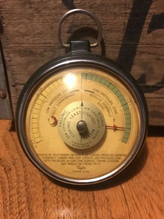 Vintage Taylor Fishing Guide Finder 1939 Instrument Using Barometric Pressure