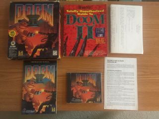 Doom Ii Big Box Pc Complete Cd & Strategy Guide Rare (pc,  1994)
