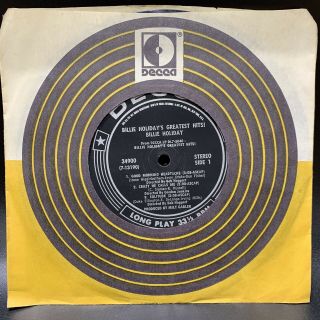 Billie Holiday - Greatest Hits [decca 34900] Rare 1973 33rpm 7 " Ep - Six Songs