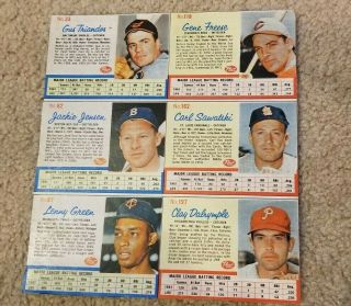 1962 Post Cereal Baseball Six Card Panel Jackie Jensen Ultra Rare