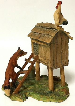 Rare Vintage Schmid Bfa Lowell Davis Up To No Good Fox & Hen Limited Figurine