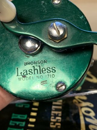 Vintage Bronson Lashless 1710 Baitcasting Reel 3