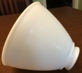 Antique And Vintage Milk Glass Torchiere Floor Lamp Shade Waffle Pattern