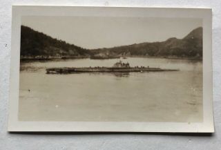 Rare Wwii Us Gi Photo - Captured Japanese Submarine - Sasebo Japan -