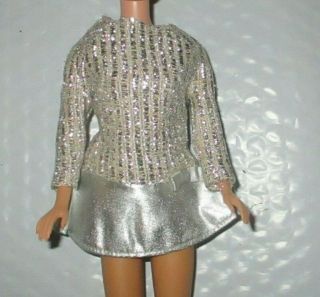 Vintage 1969 Barbie Salute To Silver Sparkle 1885 Dress
