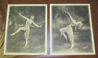 Antique Photos By Daguerre Of Chicago Hand Signed By Actress / Dancer Lana
