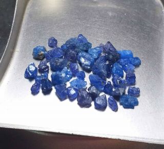 9.  2ct Rare Color Never Seen Before Neon Cobalt Blue Spinel Crystals Specimen