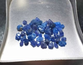 9.  2ct Rare Color NEVER SEEN BEFORE Neon Cobalt Blue Spinel Crystals Specimen 2