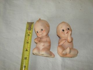 2 Vintage Porcelain Kewpie Doll Figures 5 Inch Marked Kw 228 On Bottom