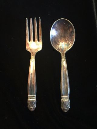 Vintage I S Holmes And Edwards Baby Spoon And Fork