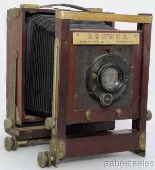 Antique Korona 4x5 Camera W/ Compur Shutter & Taylor Hobson Cooke 6 " Lens Rare