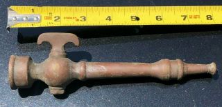 Antique " Magic " Solid Bronze Water Hose Nozzle Spigot - Vintage Garden Hardware