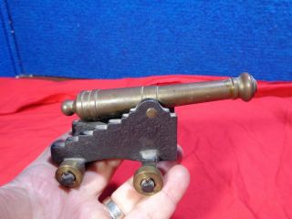 Vintage Miniature Brass Cannon 1