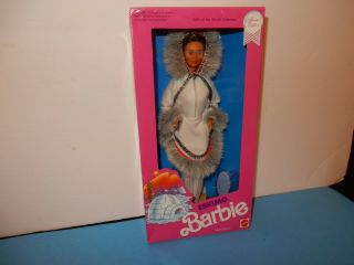 1990 Eskimo Barbie,  Dolls Of The World Series,  Never - Removed - From - Box