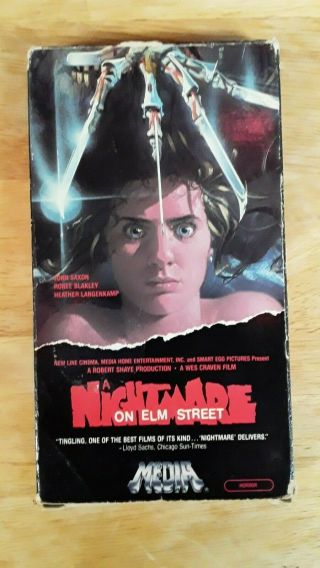 Nightmare On Elm Street Vhs Rare Media Full Flap Gore Horror Sleaze Slasher Sov
