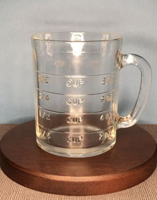 Vintage Hazel Atlas Dry Measuring 8 Oz 1 Cup Clear Glass Kitchen Tool