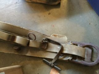 Antique Linemen ' s work belt actual leather 2