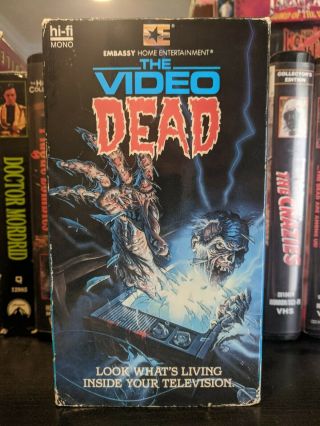 The Video Dead Horror Vhs Rare Zombies Embassy