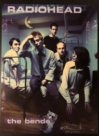 Radiohead The Bends 1995 Promotional Poster 18x24 Rare