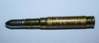 Antique The Steubenville Bank Ohio Bullet Figural Pencil
