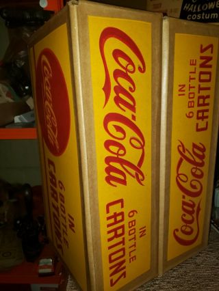 Vintage Coca - Cola Cardboard Bottle Carrier - Rare