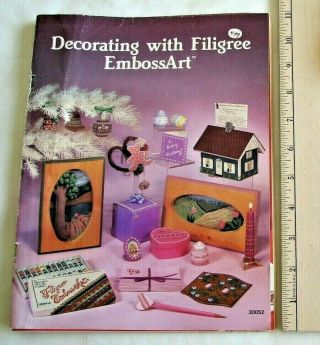 RARE EmbossArt DECORATING WITH FILIGREE designs,  instructions,  pull - out patterns 2