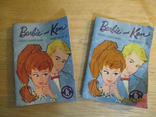 2 Vintage Mattel Barbie & Ken Doll Blue Mini Fashion Booklet Catalogs