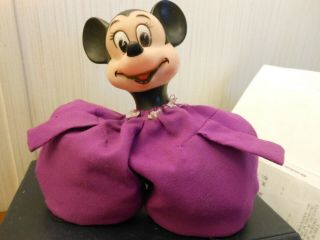 Vintage Antique Minnie Mouse Walt Disney Bean Bag Doll Made In Japan Rare 1960s