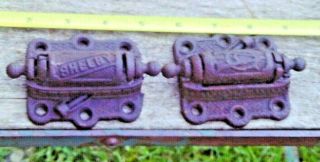 Vintage Set 2 Ornate Victorian Cast Iron Screen Door Spring Hinges Shelby And Ac