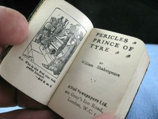Antique Miniature Pocket Book Shakespeare Andersons Pericles Prince Of Tyre