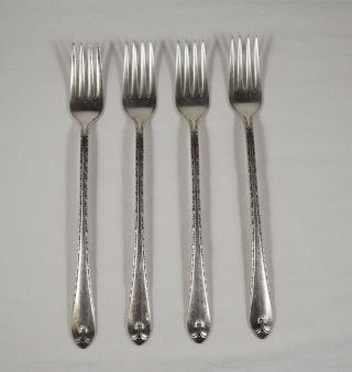 Wm Rogers & Son Is Silver Plate Exquisite 4 Grille Forks 7 3/4 "