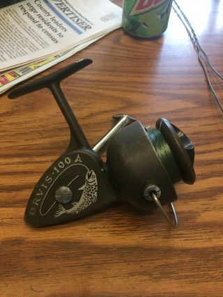 Vintage Rare Orvis - 100 A.  Spinng Fishing Reel.  Made In Italy Reel Well