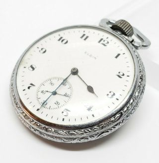 Antique 1921 Grade 291 Model 7 Elgin 7 Jewel Size 16 Pocket Watch For Repair