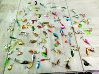 58 Assorted Pan Fish Lures - 13 Beetle Spins - 40 Prather Martin Type - 5 One " Crank