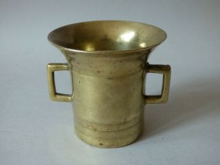 Antique Brass Cookware Kitchenalia Trench Art Mortar Pestle Pot 1kg Uk P,  P